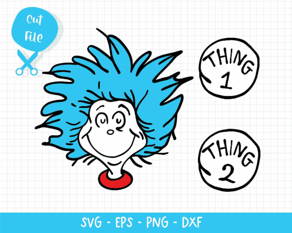 Thing 1 Thing 2 Svg, Dr Seuss Svg, Teacher Svg, Dr Seuss Hat Svg ...