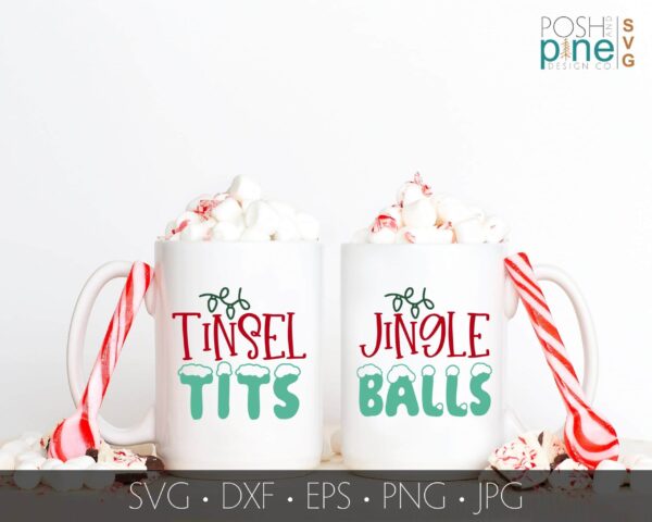 Tinsel Tits And Jingle Balls Christmas Svg Bundle ? Digital Download