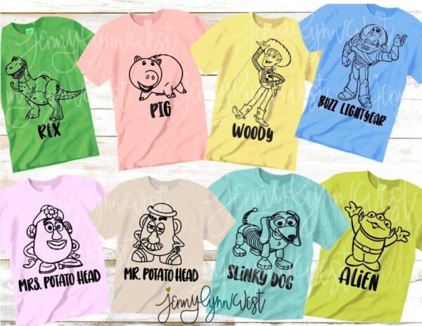 Toy Story Bundle,Svg Buzz Lightyear Woody Slinky Dog Svg Shirt