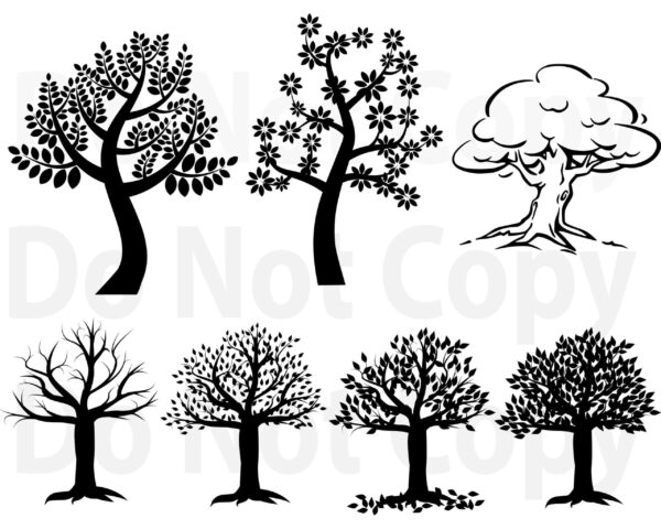Trees Svg Bundle, Decorative Tree, Svg File For Cricut, Landscape