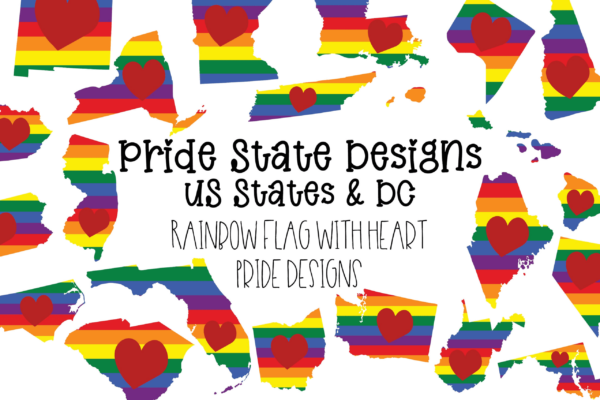 United States Pride Bundle, 50 Us States Plus Dc, Pride Flag