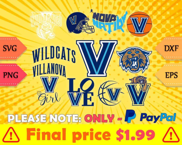 Villanova Wildcats, Ncaa Svg Bundle