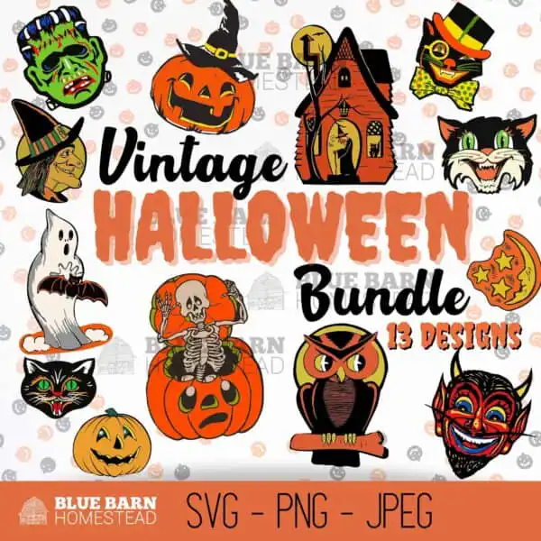 Vintage Halloween Svg Bundle