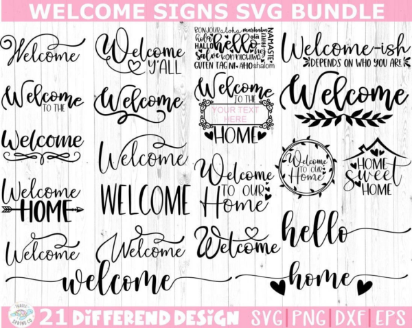 Welcome Svg Bundle, Welcome Sign Svg, Welcome To Our Home Svg