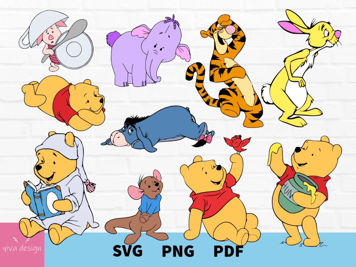 Winnie The Pooh Svg, Winnie The Pooh Svg Bundle, Piglet Svg, Tigger