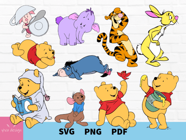 Winnie The Pooh Svg, Winnie The Pooh Svg Bundle, Piglet Svg, Tigger