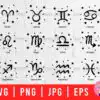 Zodiac Sign With Stars Bundle Svg Png Eps Jpg Files Horoscope Sign Zxqvl 100x100