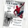 Spiderman Superhero Invitation Template