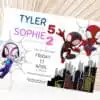 Spidey and his Amazing Friends Birthday Invitation Spidey and his Amazing Friends Birthday Invitation