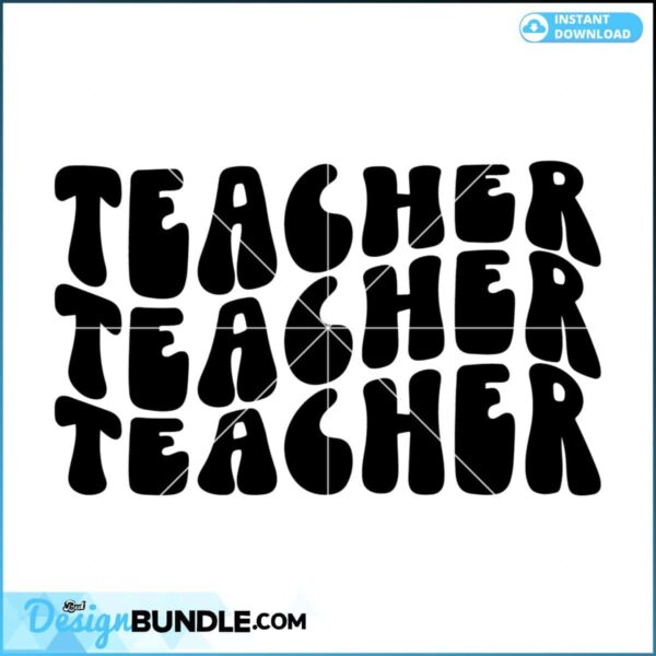 teacher-svg-wavy-text-cut-file