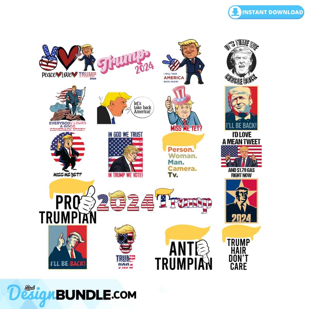 Trump 2024 Presidential Election PNG Bundle » BestDesignBundle