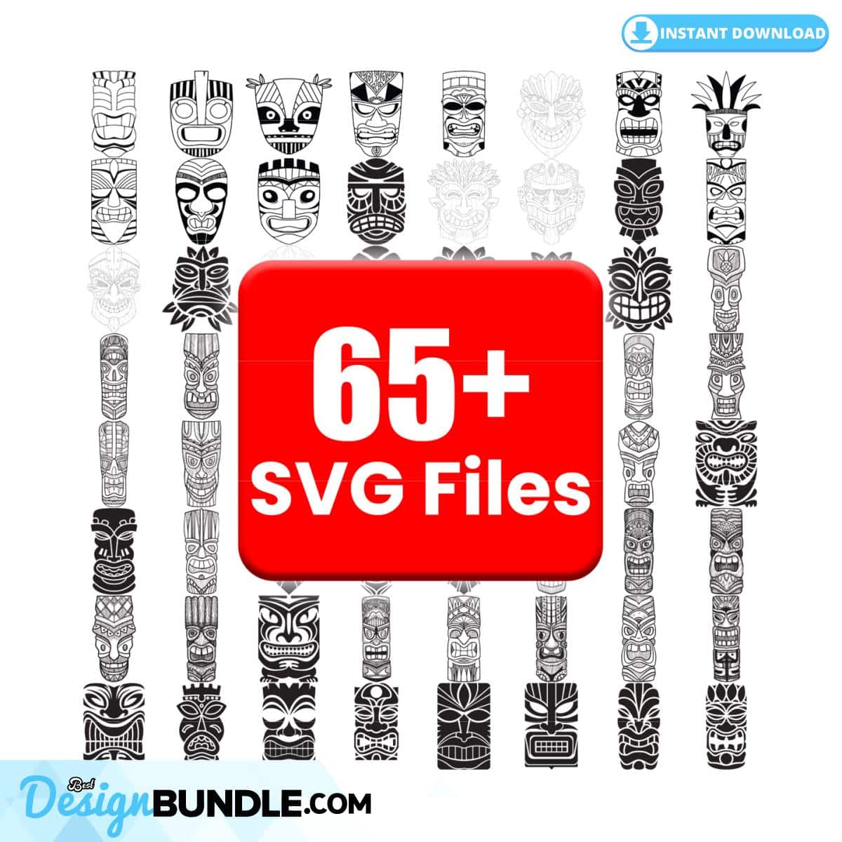 Tiki Head SVG Bundle, Tiki SVG Instant Download » BestDesignBundle