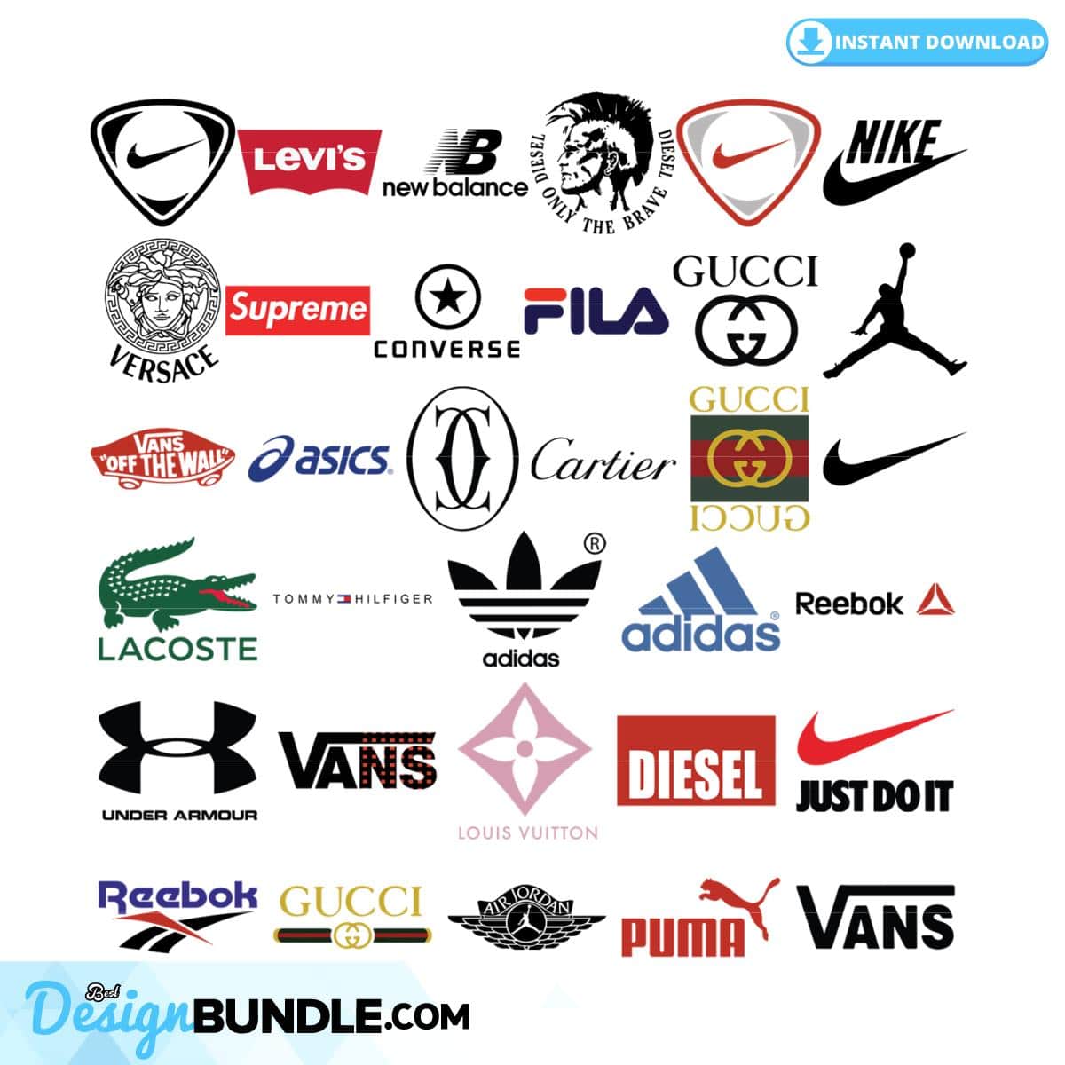 Mega Fashion Brand SVG Bundle » BestDesignBundle