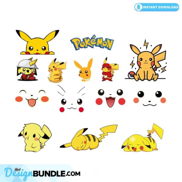 Pikachu Svg Bundle, Pokemon SVG » BestDesignBundle