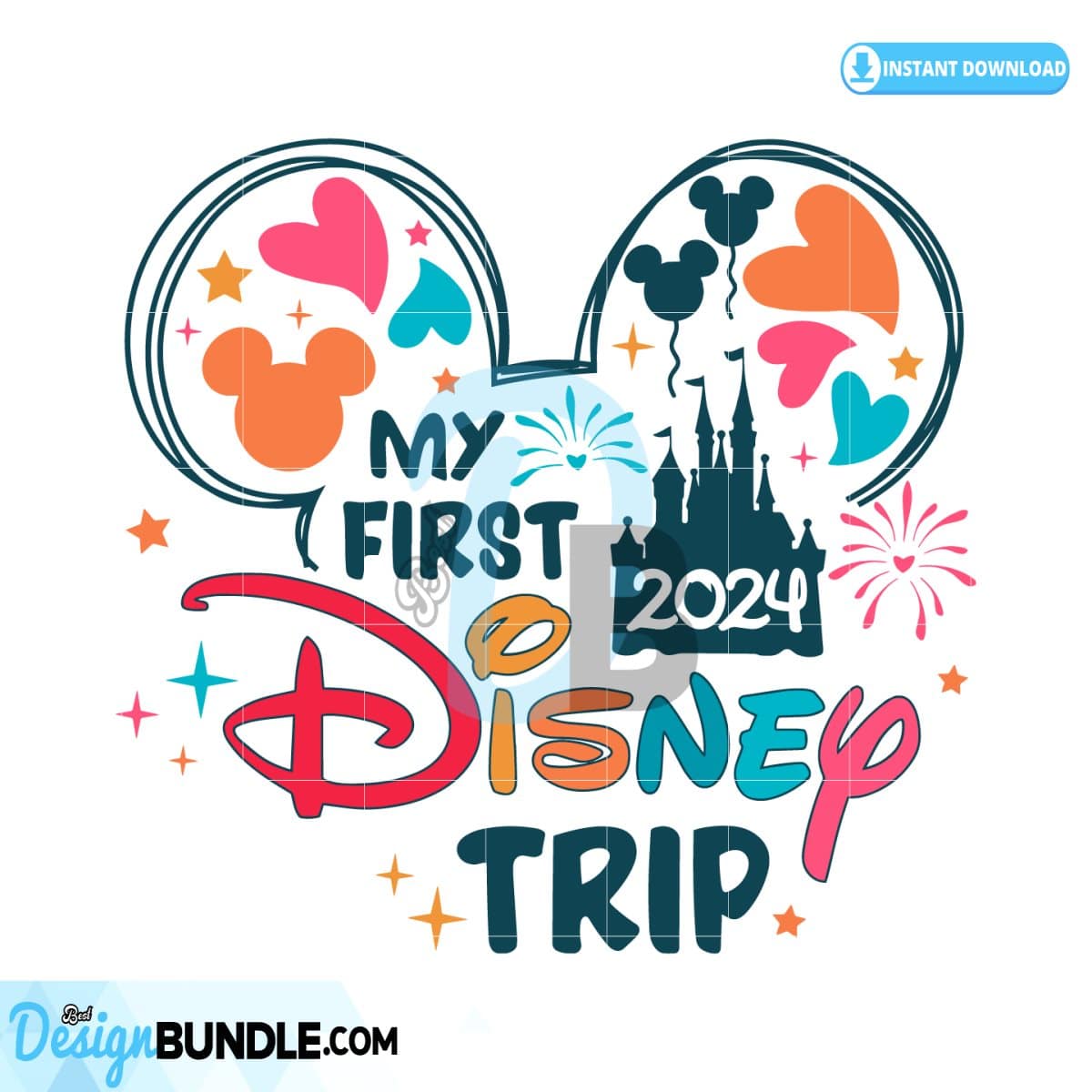 My First Disney Trip 2024 Castle Svg Instant Download » Bestdesignbundle