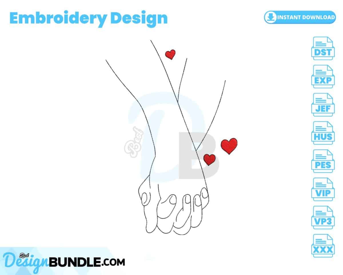holding-hands-embroidery-design
