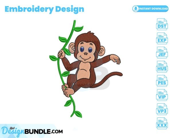 baby-monkey-machine-embroidery-design
