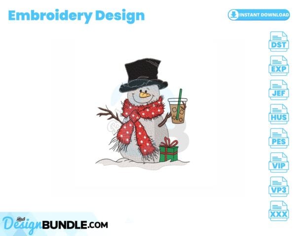 snowman-with-iced-coffee-embroidery-design