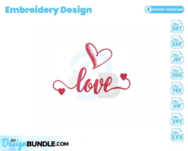 love-embroidery-design