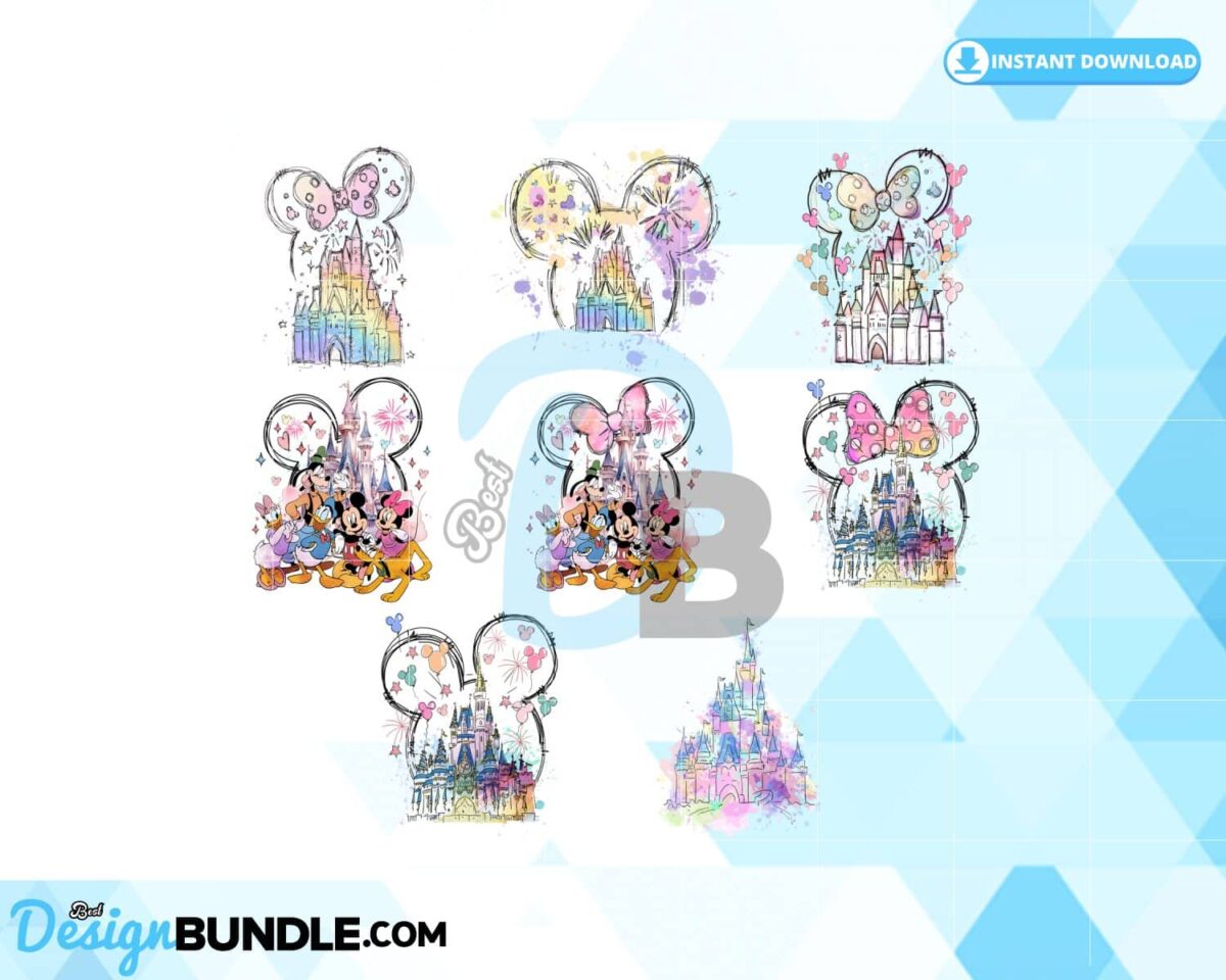 bundle-watercolor-castle-png-mouse-ear-castle-png