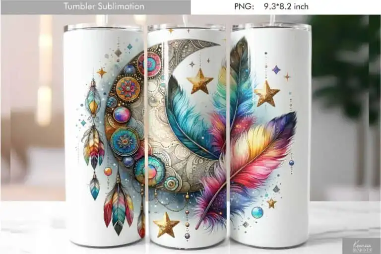 watercolor-wild-flowers-tumbler-design