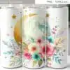 Watercolor Wild Flowers Tumbler Design watercolor-wild-flowers-tumbler-design
