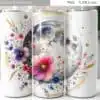 watercolor-wild-flowers-tumbler-design