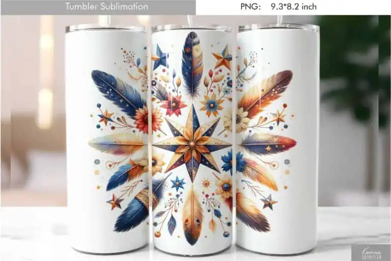 watercolor-wild-flowers-tumbler-design