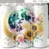watercolor-wild-flowers-tumbler-design