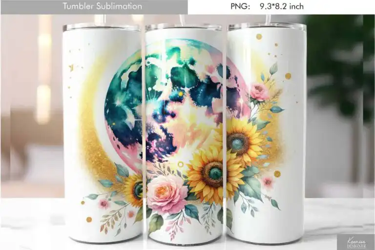 watercolor-wild-flowers-tumbler-design
