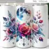 watercolor-wild-flowers-tumbler-design