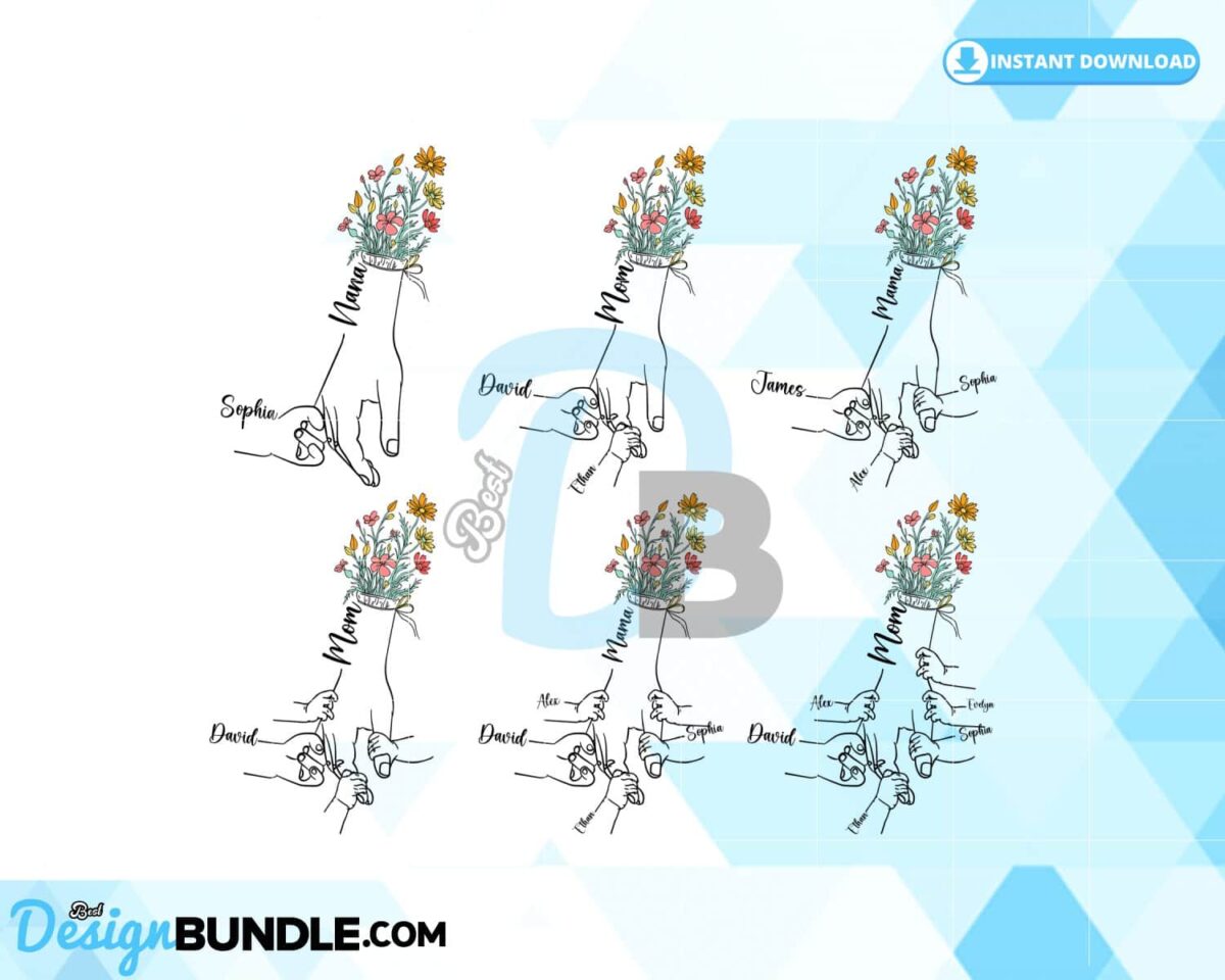 floral-hands-momgrandma-and-childs-png-bundle-custom-name-hand-kid-names