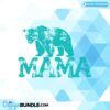mama-turquoise-bear-sublimation-clipart