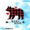 mama-plaid-bear-sublimation-clipart-png