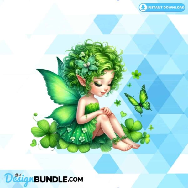 green-fairy-spring-sublimation-clipart