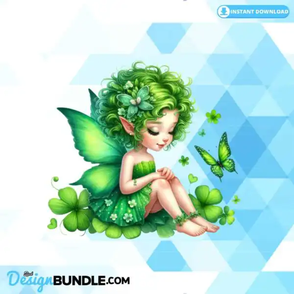 green-fairy-spring-sublimation-clipart