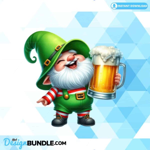 patricks-day-gnome-drinking-beer