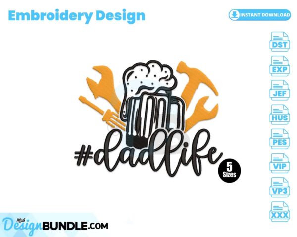 dad-life-embroidery-design
