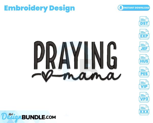 praying-mama-embroidery-design