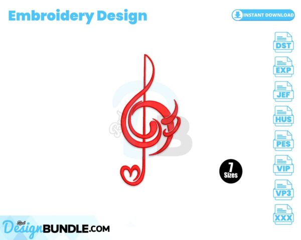 music-note-embroidery-design