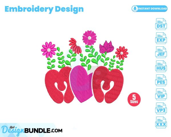 mom-flower-embroidery-design