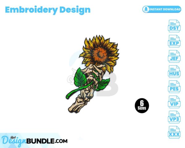 skeleton-hand-holding-sunflower-embroidery-design