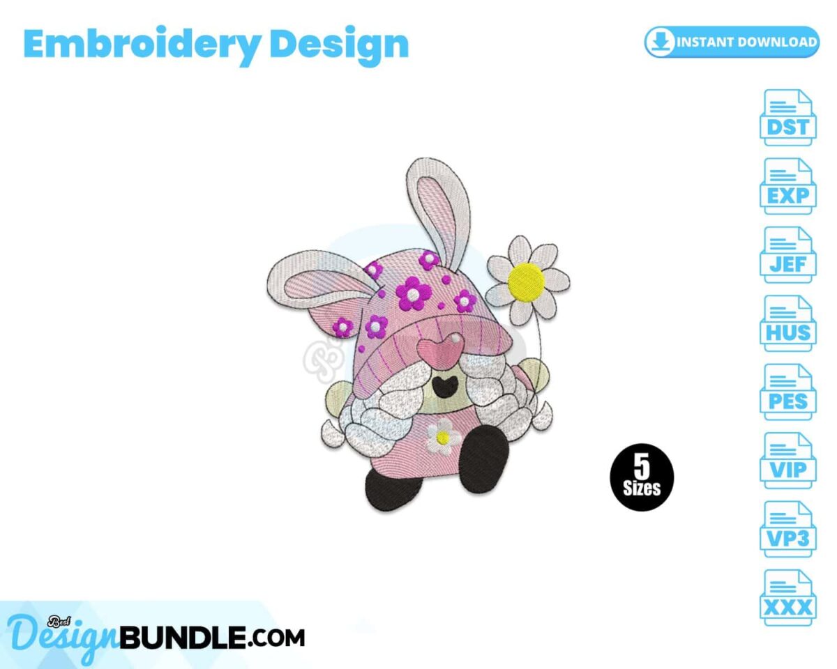 bunny-gnome-embroidery-design
