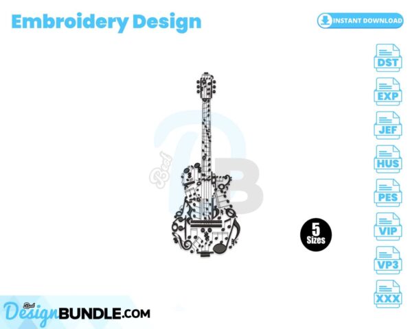 guitar-music-notes-embroidery-design