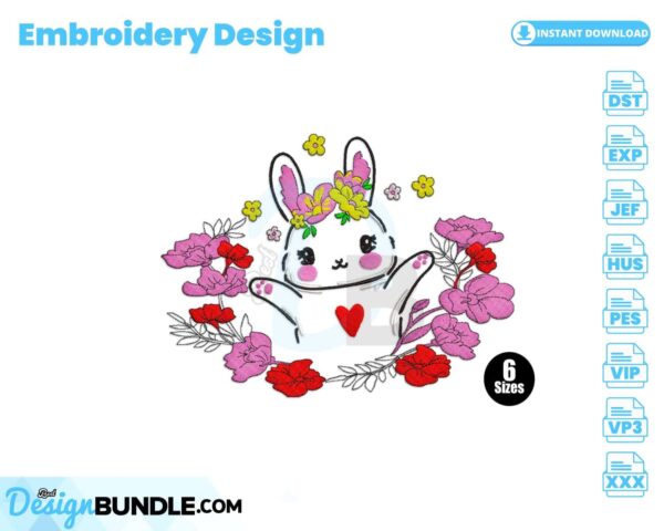 easter-floral-bunny-embroidery-design