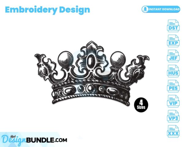 royal-crown-embroidery-design