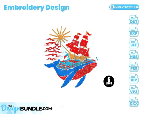 whale-and-ship-embroidery-design