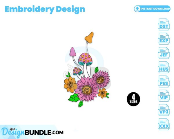 mushroom-flowers-embroidery-design