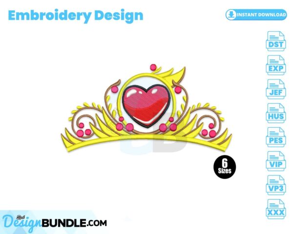 princess-tiara-embroidery-design
