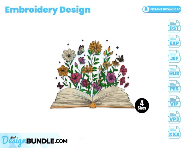 floral-book-embroidery-design
